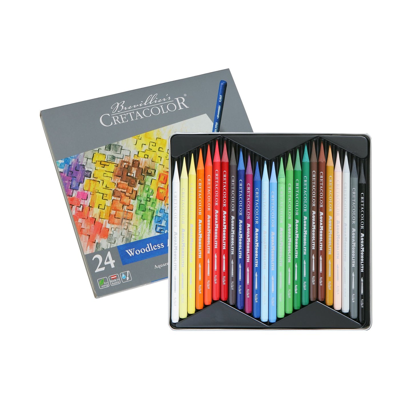 Aqua Monolith Woodless Aquarelle Colored Pencil Set