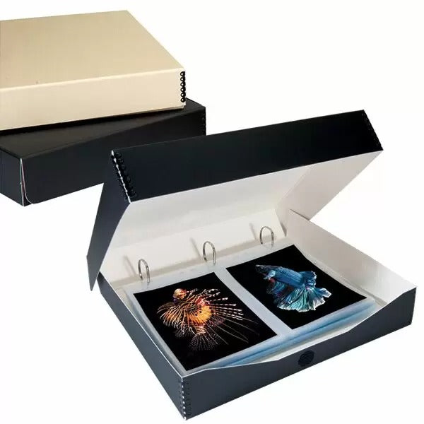 Boxed Binders Tan Box Binder , D-Ring – Light Impressions