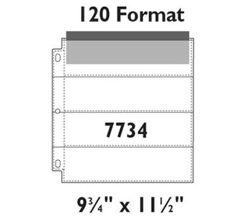 NEGATIVEGUARD PAGES, 120 FILM/12 FRAMES - 25/PKG